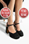 Black Satin Evening Dress Shoes - 11 cm Closed-Front Heeled Shoes - 3