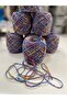 Hand Knitting Yarn Blue Melange Velvet Multi-Coloured Gradient Visual Net 700 Gr - 2