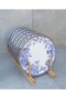 Blue Floral Patterned 13 Piece Ceramic Cake Presentation Plate Set - 7