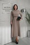 Women's Mink Shirt Collar Belted Modal Long Dress