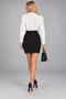 Women's Black Steel Knitted Pencil Skirt High Waist 4-Way Stretch Lycra - 4