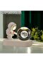 3D Crystal Ball Night Light With LED Base - Astronaut Design Planet Nightlight, Clear Crysta - 2