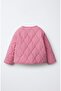 Girl's Cherry Embroidered Red Gingham Quilted Jacket - 2