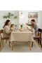 Rectangle Waterproof Table Cloth for Dining Table 4-6 Seater,Cotten-Linen - 2