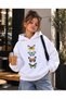 Girl's Hooded Sweatshirt 3 Thread Threaded Winter Printed Hoodie