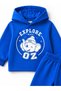 Hooded Elephant Printed Seasonal Girls and Boys Baby Kids Tracksuit Top and Bottom Set 1-4 Years - 2
