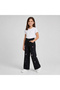 Girl's Bow Embroidered Palazzo Jeans – High Waist Wide Leg Jeans - 4