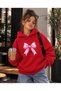 Girl's Hooded Sweatshirt 3 Thread Threaded Winter Printed Hoodie