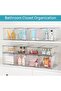 4 Pack Clear Stackable Storage Drawers Organizer with Handles - 5