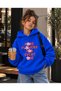 Girl's Hooded Sweatshirt 3 Thread Threaded Winter Printed Hoodie