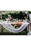Elegant Pearl Gauze Table Runner, Soft Sheer Tulle for Wedding Party Dining Table Home Decor (White, - 6