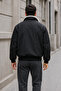 Double-Sided Stand Collar Bomber Jacket - 8