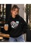 Girl's Hooded Sweatshirt 3 Thread Threaded Winter Printed Hoodie
