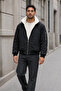 Double-Sided Stand Collar Bomber Jacket - 4