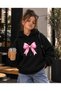 Girl's Hooded Sweatshirt 3 Thread Threaded Winter Printed Hoodie