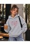 Girl's Hooded Sweatshirt 3 Thread Threaded Winter Printed Hoodie