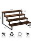 Wooden Display Riser Stand, Rustic Tiered Organizer for Perfume, Makeup, Figures, Spice Rack, and Re - 4