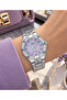 Women's Wristwatch Silver Color Lilac Dial Zircon Stone Casual and Stylish Combination Gift Boxed - 3