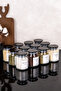 12-Piece 300 ml Premium Black Mica Vacuum Lid Glass Spice Jar Set with Spice Labels Storage Container - 5