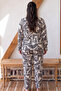Patterned Large Size Oversized Viscose Knitted Pajama Set 26224858 - 3