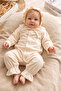 Baby girl velvet scalloped collar romper with hat