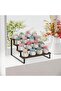 Wooden Display Riser Stand, Rustic Tiered Organizer for Perfume, Makeup, Figures, Spice Rack, and Re - 6