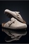 Comfortable Anatomical Eva Sole Unisex Men's Women's Home Work Daily Closed Front Boston Style Sabo Felt Slippers - 6