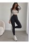 Shaping and Gathering Women's Black Tights – High Waist, Flexible, Body-Hugging, Comfortable Fit - 4