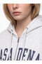 Ozmarka New Season Gray Pasadena Printed Women's Thick Zippered Sweatshirt - 3