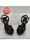 Black Patent Leather Evening Dress Shoes, 13 cm Stylish Heeled Shoes - 7