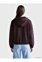 Vizyon New Season Plum Soft Touch Women's Zippered Sweatshirt - 4