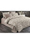 Modern Mosaic Patterned Double Duvet Cover Set Cream - 4