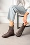 Martha Women's Genuine Leather Mink Suede Elastic Zippered Daily Boots - 4