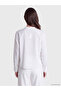 Özmarka New Season Ecru Judge Collar Striped Linen Look Women's Shirt - 4