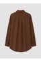 Ozmarka New Season Brown 100% Cotton Women's Shirt Tunic - 7