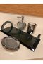 Bathroom Set Crystal Glass 4 Pieces Color Smoked Silver - 7