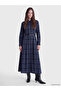 Esvab • Modern & Seçkin Beli Belt Pack Checked Embroidered Shirt Dress