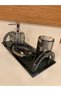Bathroom Set Crystal Glass 4 Pieces Color Smoked Silver - 3