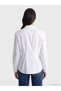 Ozmarka New Season White Pleated Peplum Women's Shirt - 4