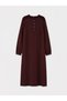 Peak New Season Burgundy Ruched Polka Dot A-Line Dress - 5