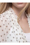 Özmarka New Season Ecru Polka Dot Chiffon Women's Shirt - 3