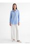 Özmarka New Season Blue Poplin Women's Shirt Tunic - 2