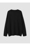 Ozmarka New Season Black Oversize Women's Thick Knitwear Sweater - 6