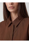 Ozmarka New Season Brown 100% Cotton Women's Shirt Tunic - 3