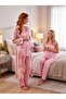New Season Powder Patterned Special Design Lace Detailed Summer 100% Maternity Pajama Set with Breastfeeding Feature - 7