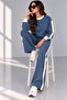 Women's Premium Modal Garnished Comfortable Cut Wide Leg Two-Piece Set - 3