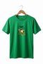 Cute Frog Current Mood Mood Coffee Design Printed 100% Cotton Basic T-Shirt