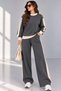 Women's Premium Modal Garnished Comfortable Cut Wide Leg Two-Piece Set