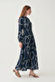 Raglan Sleeve Patterned Dress