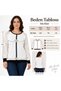 Women's Glittery Knitwear Blouse with Stone Stripe Detail on the Front - 5